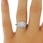 The Aurelia Ring, smalltop view on a hand