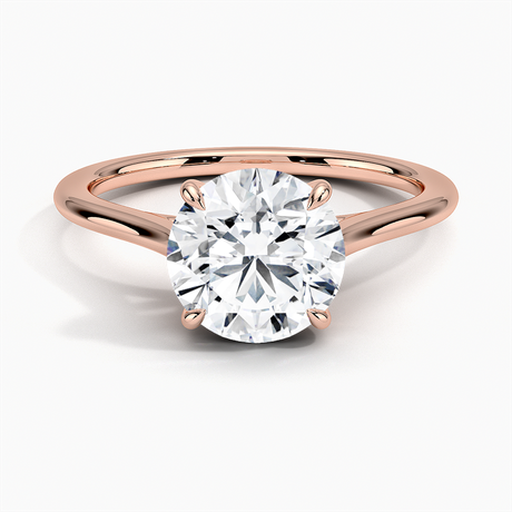 14K Rose Gold 1.4mm Provence Solitaire Ring