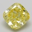 9.89 Ct. Fancy Intense  Yellow Cushion Lab Grown Diamond