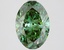 2.55 Ct. Fancy Vivid Green Oval Lab Grown Diamond