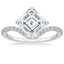 18K White Gold Stanza Diamond Ring, smalltop view