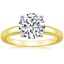 14K Yellow Gold Comfort Fit 3mm Ring, smalltop view
