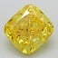 3.17 Ct. Fancy Vivid Yellow Cushion Lab Grown Diamond