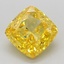 0.93 Ct. Fancy Vivid  Yellow Cushion Lab Grown Diamond