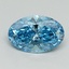 1.08 Ct. Fancy Vivid Blue Oval Lab Grown Diamond
