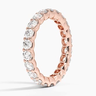 Low Profile Round Eternity Lab Diamond Ring (2 ct. tw.) in 14K Rose Gold