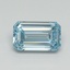 1.09 Ct. Fancy Vivid Blue Emerald Lab Grown Diamond