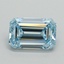 1.13 Ct. Fancy Intense Blue Emerald Lab Grown Diamond