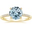 18K Yellow Gold Viviana One-Quarter Coverage Diamond Ring, smalltop view