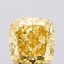 1.57 Ct. Fancy Vivid Yellow Cushion Lab Grown Diamond
