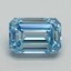 3.54 Ct. Fancy Intense Blue Emerald Lab Grown Diamond