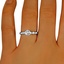 The Teshi Ring, smalltop view on a hand