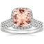 18KW Morganite Odessa Diamond Ring (1/5 ct. tw.) with Sonora Diamond Ring (1/8 ct. tw.), smalltop view