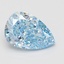 4.01 Ct. Fancy Vivid Blue Pear Lab Grown Diamond