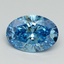 1.62 Ct. Fancy Vivid Blue Oval Lab Grown Diamond