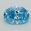1.29 Ct. Fancy Vivid  Blue Oval Lab Grown Diamond