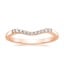 14K Rose Gold Chamise Contoured Diamond Ring, smalltop view
