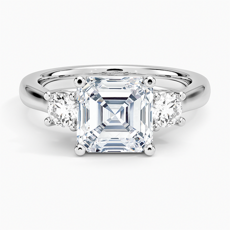 Three Stone Trellis Engagement Ring Setting