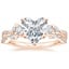 14K Rose Gold Luxe Willow Three Stone Diamond Ring (1/2 ct. tw.), smalltop view