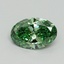 0.52 Ct. Fancy Vivid Pacific Green Oval Lab Grown Diamond