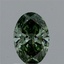 1.17 Ct. Fancy Vivid  Green Oval Lab Grown Diamond