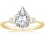18K Yellow Gold Petite Selene Three Stone Diamond Ring (1/10 ct. tw.), smalltop view