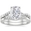 18KW Moissanite Chamise Diamond Bridal Set, smalltop view