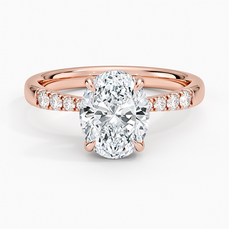 14K Rose Gold Bella Hidden Halo Diamond Ring (1/5 ct. tw.)