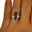 The Zanta Ring, smallzoomed in top view on a hand