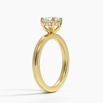 Sydney Perfect Fit Hidden Halo 2mm with 1ct Round Certified Lab Diamond in 18K Yellow Gold
