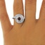 The Asha Ring, smallzoomed in top view on a hand