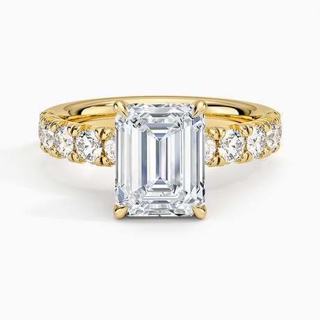18K Yellow Gold Ellora Half Coverage Diamond Ring