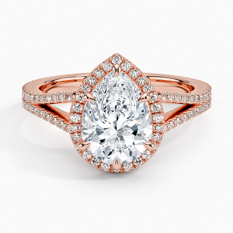14K Rose Gold Fortuna Halo Diamond Ring (1/2 ct. tw.)