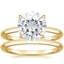 18KY Moissanite Hazel Bridal Set, smalltop view
