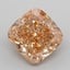4.50 Ct. Fancy Vivid Pinkish Orange Cushion Lab Grown Diamond