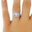 The Candace Ring, smalltop view on a hand