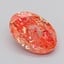 1.64 Ct. Fancy Vivid  Orange Oval Lab Grown Diamond