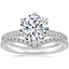 18K White Gold Valentina Diamond Ring with Flair Diamond Ring (1/6 ct. tw.)