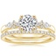 18K Yellow Gold Rosette Diamond Ring with Luxe Ballad Diamond Ring (1/4 ct. tw.)