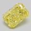 4.06 Ct. Fancy Vivid Yellow Radiant Lab Grown Diamond