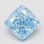 2.10 Ct. Fancy Vivid Blue Cushion Lab Grown Diamond