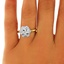 The Ziva Ring, smalltop view on a hand