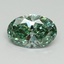 1.28 Ct. Fancy Vivid Green Oval Lab Grown Diamond