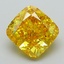 2.65 Ct. Fancy Vivid Yellow Cushion Lab Grown Diamond