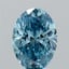 1.90 Ct. Fancy Vivid Blue Oval Lab Grown Diamond