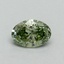 0.32 Ct. Fancy Vivid Green Oval Lab Grown Diamond