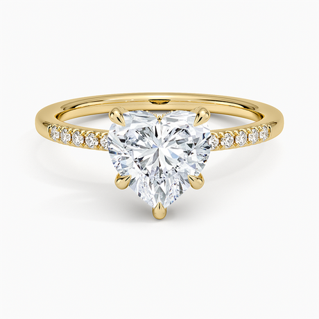 18K Yellow Gold Viviana One-Quarter Coverage Diamond Ring