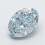 3.14 Ct. Fancy Vivid Blue Oval Lab Grown Diamond