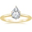 18K Yellow Gold Audrey Perfect Fit 1.4mm Solitaire Ring, smalltop view