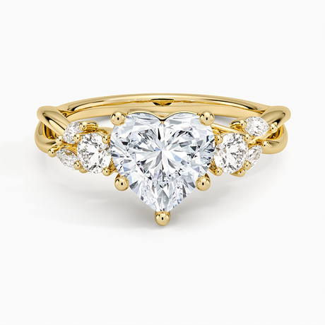 18K Yellow Gold Willow Three Stone Diamond Ring (1/3 ct. tw.)